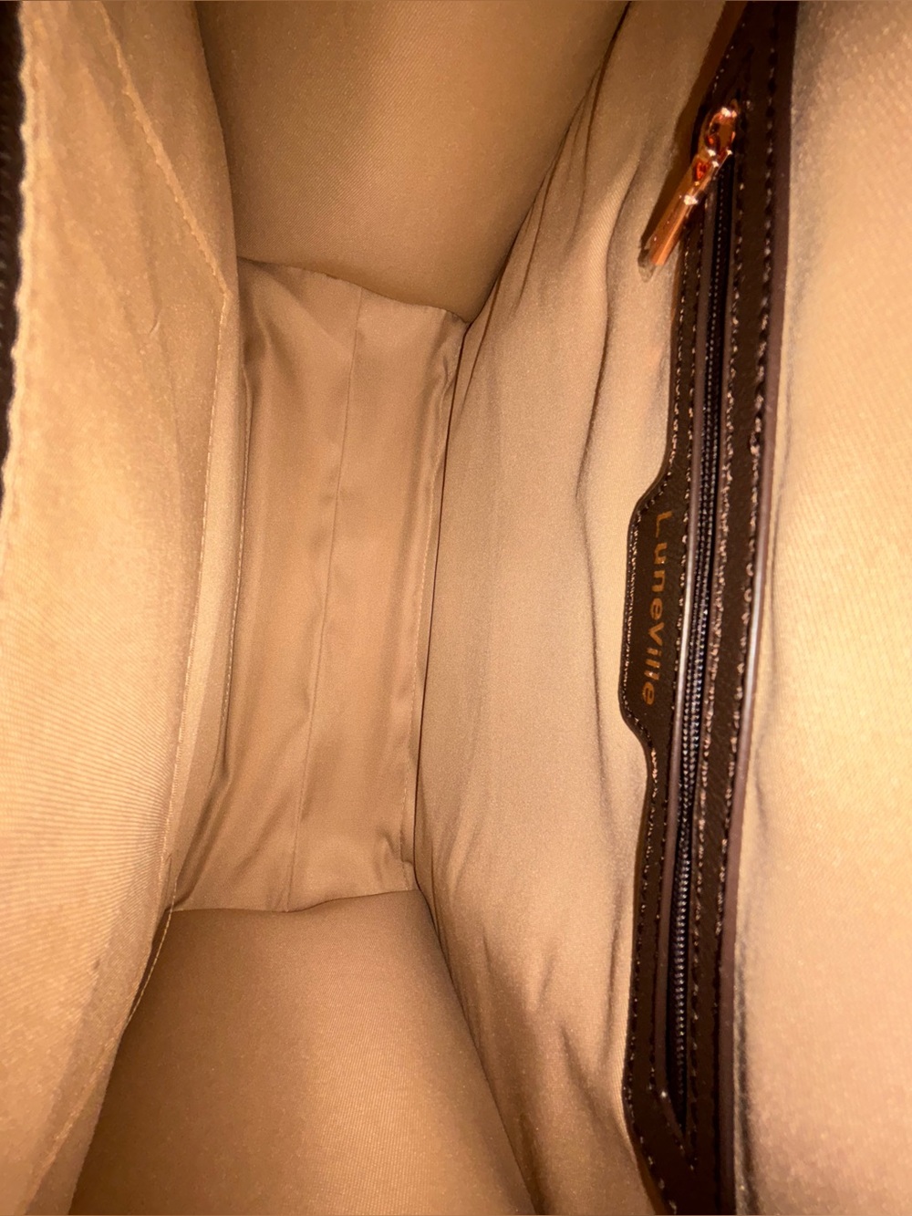 LuneVille Butterfly Coffee Brown Embroidered Large Tote Bag - Picture 10 of 14